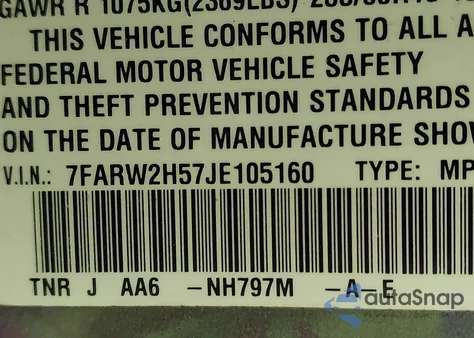 2018 Honda Cr-V Ex z USA, uszkodzony, nr VIN 7FARW2H57JE105160